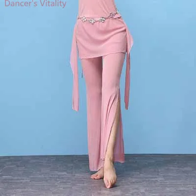Pink Pants Репетиционный костюм для танца живота, новинка, для начинающих, для взрослых, танцевальная юбка, индийские танцевальные штаны, 3 цвета, Одежда для танцев - Цвет: Pink Pants
