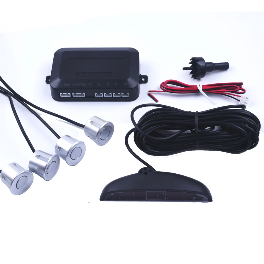  Car Auto Parktronic LED Parking Sensor With 4 Sensors Reverse Backup Car Parking Radar Monitor Dete
