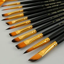 12 шт./компл. многофункциональная детская Студенческая акриловая Акварельная кисть нейлоновая вата краски принадлежности художественные Кисти