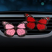 Автомобильный освежитель воздуха в виде бабочки с зажимом для парфюма, автомобильный освежитель воздуха, украшение для интерьера на выходе, аксессуар для отделки, диффузор, украшение в подарок