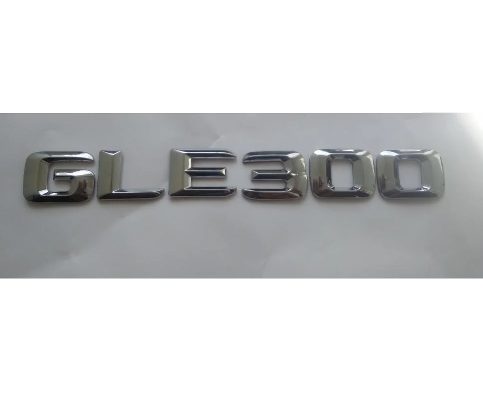 

Chrome 3D ABS Plastic Car Trunk Rear Letters Words Badge Emblem Decal Sticker for Mercedes Benz GLE Class GLE300