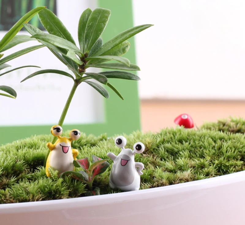 Slug microlandscape декорирование детей день рождения подарки маленький желтый