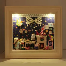 Мечта Путешествия фоторамка "сделай сам" деревянный кукольный домик Miniatura мебель ремесло сборка ручной работы Украшение головоломка Рождественский подарок