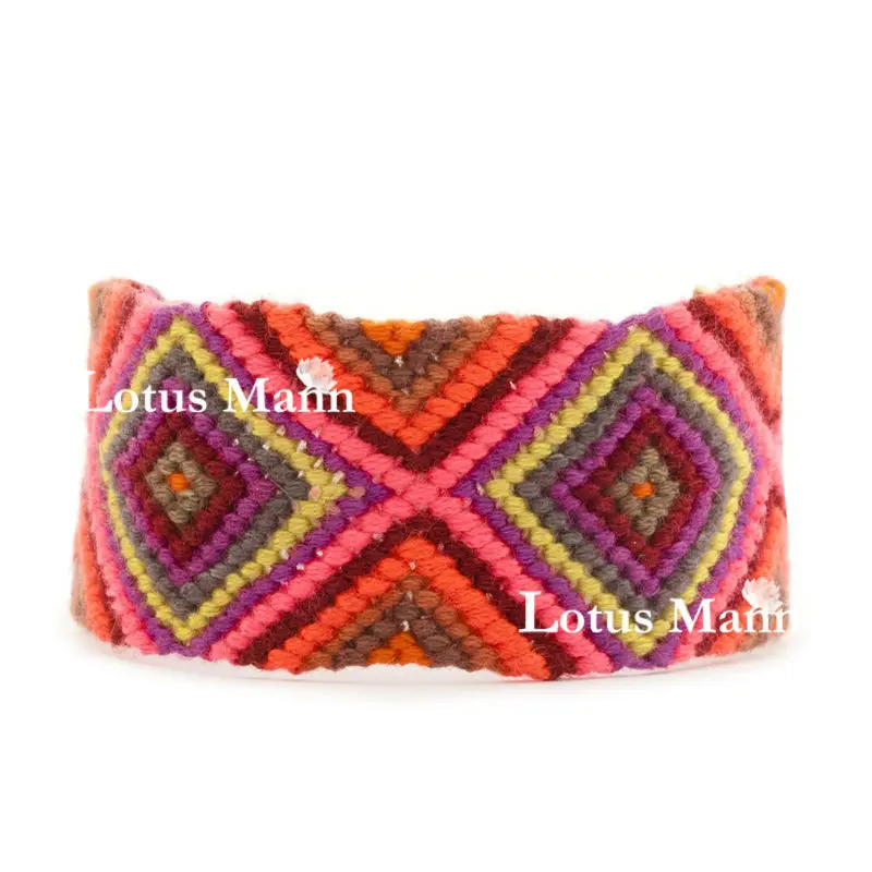 

Lotus mann FLAMINGO COMBO WOVEN CUFF BRACELET all about neon