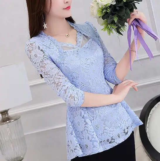 plus size lace peplum top
