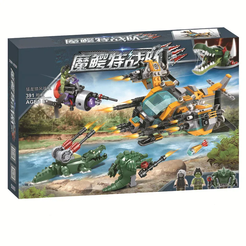 

2019 Military Soldier Crocodile Special Team Helicopter Vehicle Figures Building Blocks Bricks Kids Toys Compatible With Lego