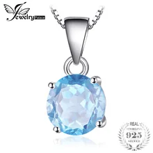 JewelryPalace Stone Sky Blue Romantic Genuine 925 Sterling Silver Pendant For Women Not Include a Chain