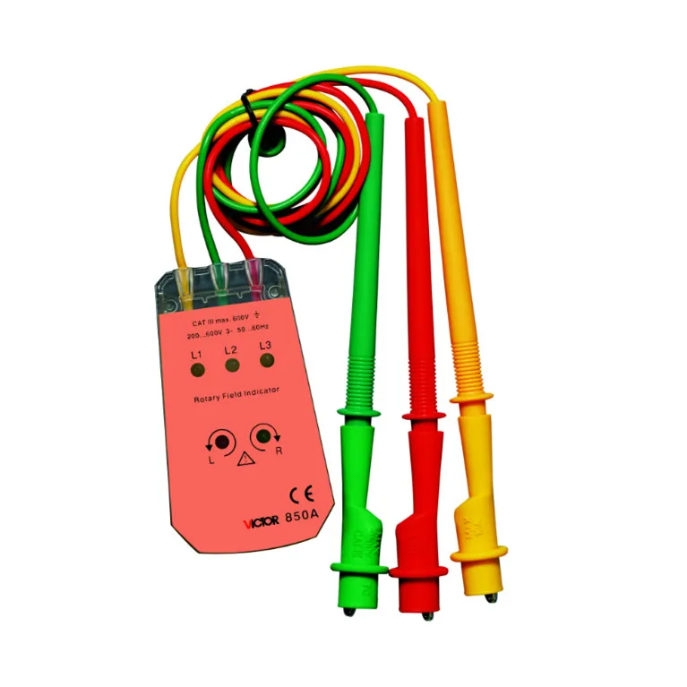 Виктор VC850A 3 чередования фаз индикатор вращения тестер 200~ 480 V контрольно-измерительный прибор светодиодный+ зуммер