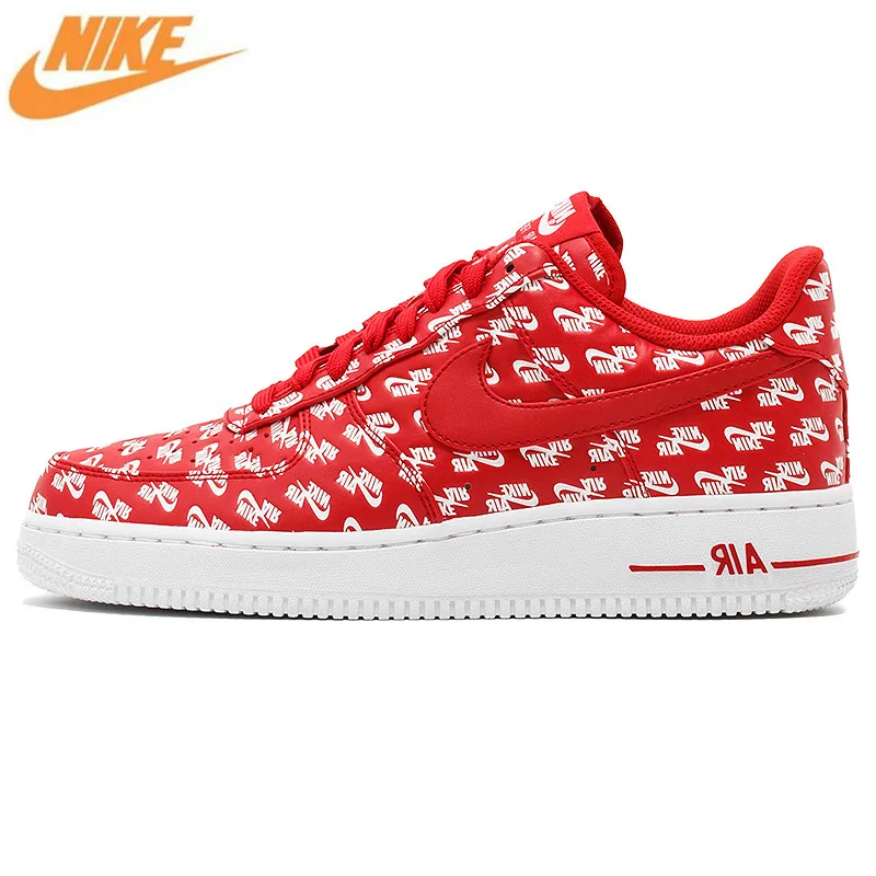 

Nike Air Force 1 AF1 Logo Men's Air Force One Skateboard Sneakers, Original Comfort Shoes AH8462 006