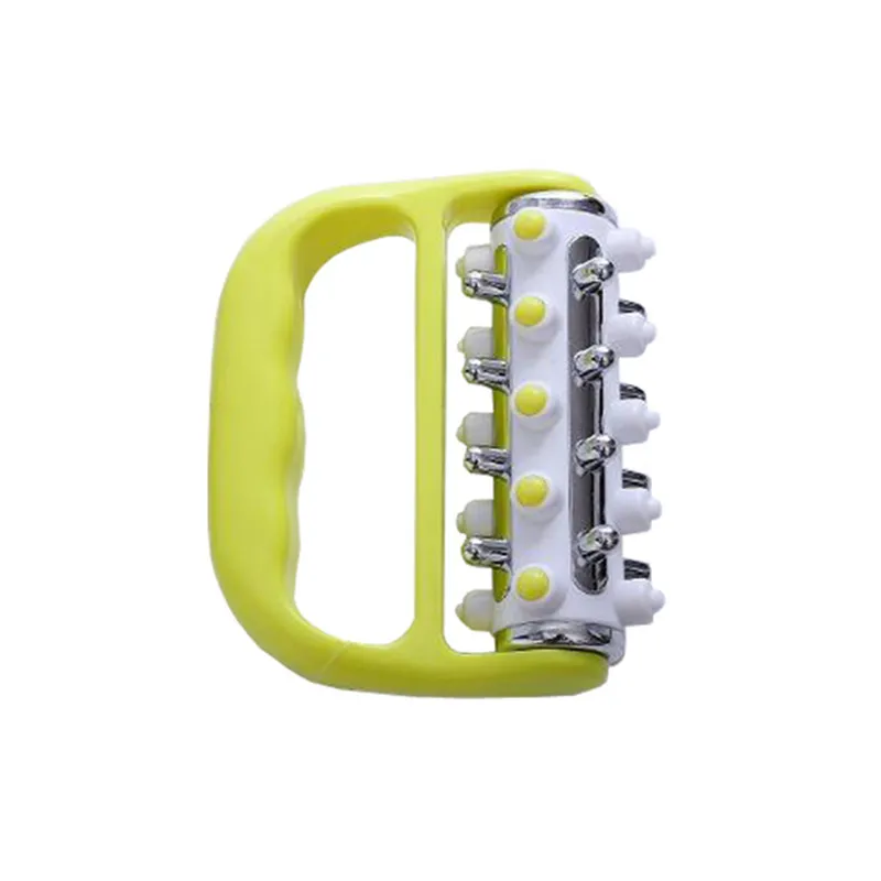 green handheld anti cellulite body massage roller to release muscle pain soreness reliver (4)