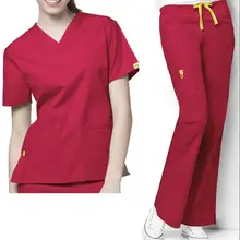 Бренд hennar Женщины скраб-топ из хлопка или T/C