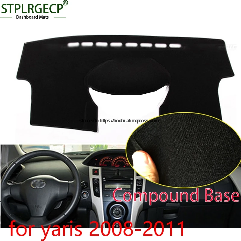 STPLRGECP double layer Black Dash Mat For toyota yaris yaris L Dashmat