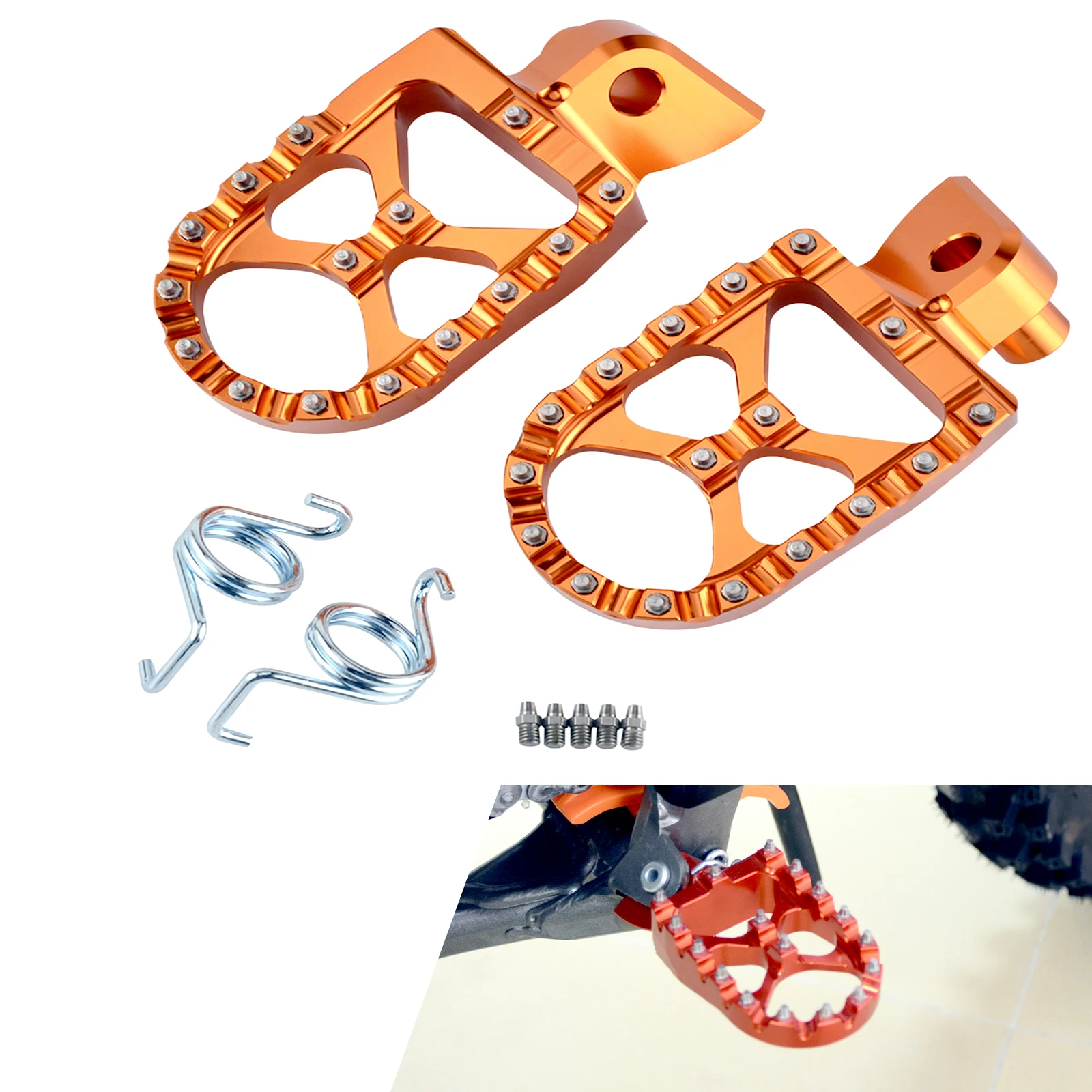 Подножка для ног KTM 65 85 125 200 250 300 350 400 450 525 530 690 950 990 1190 1290 SX SXF EXC EXCF XC XCF SMC ADVENTURE|foot pegs|mx