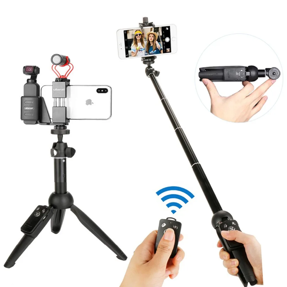 Dji Osmo карманная селфи палка штатив с OP 1 Ulanzi металлический держатель для телефона