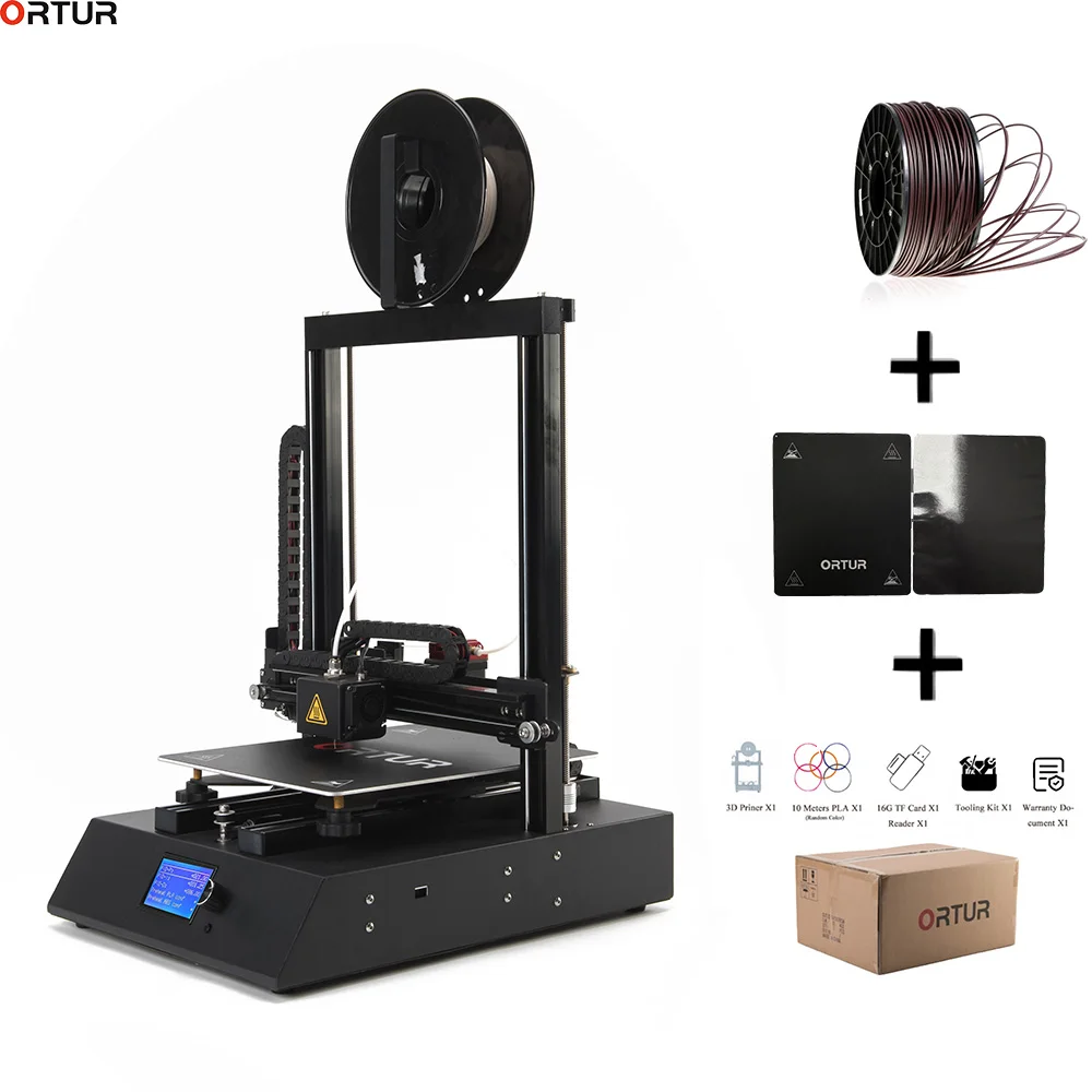 

Ortur 4 Upgrade FDM 3D Printer Big Build Volume with Removable Carbon Steel Build Platform Rigid Metal Frame for Stable Printing