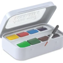 Sennelier Топ сплошной 8 цветов акварельные краски рок с ручкой Профессиональный мини набор акварели художника