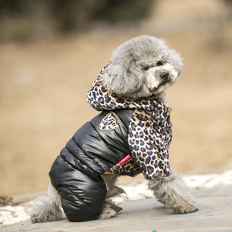 PETASIA Leopard Print Winter Dog Clothes 316
