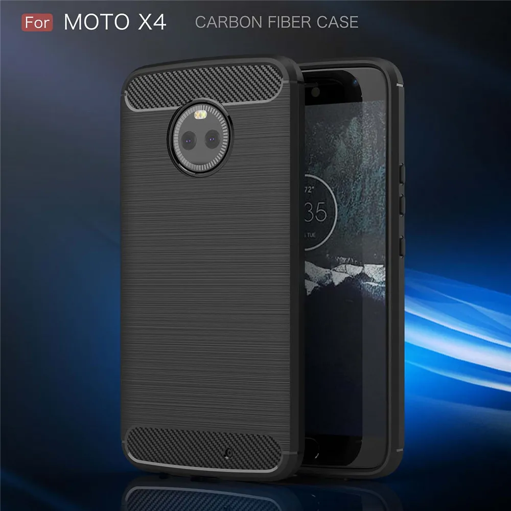 Чехол для смартфона Motorola Moto X4 роскошный армированный Мягкий силиконовый чехол из
