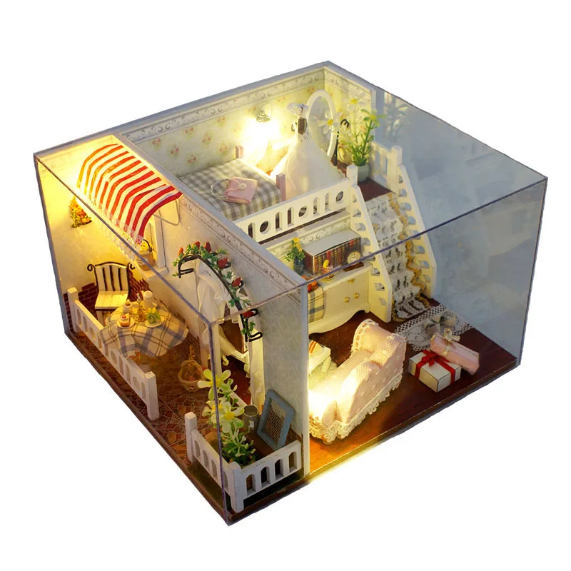 

Miss Margaret's House DIY Dollhouse With Light Cover Miniature Model Gift Collection Decoration Adult Gift Children Fun Toys