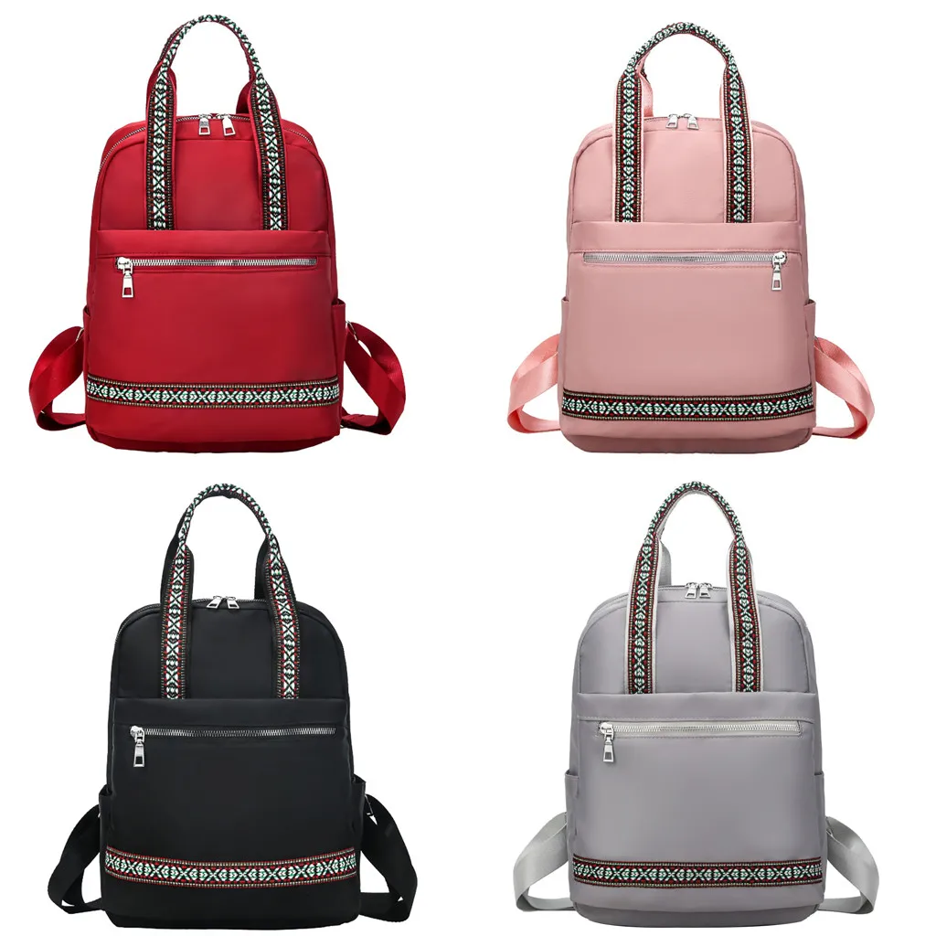 

Coneed Women Oxford Simple Fashion Pure Color Large Capacity Multi-Pocket Waterproof Student Bag Backpack 2019 mar29 p40