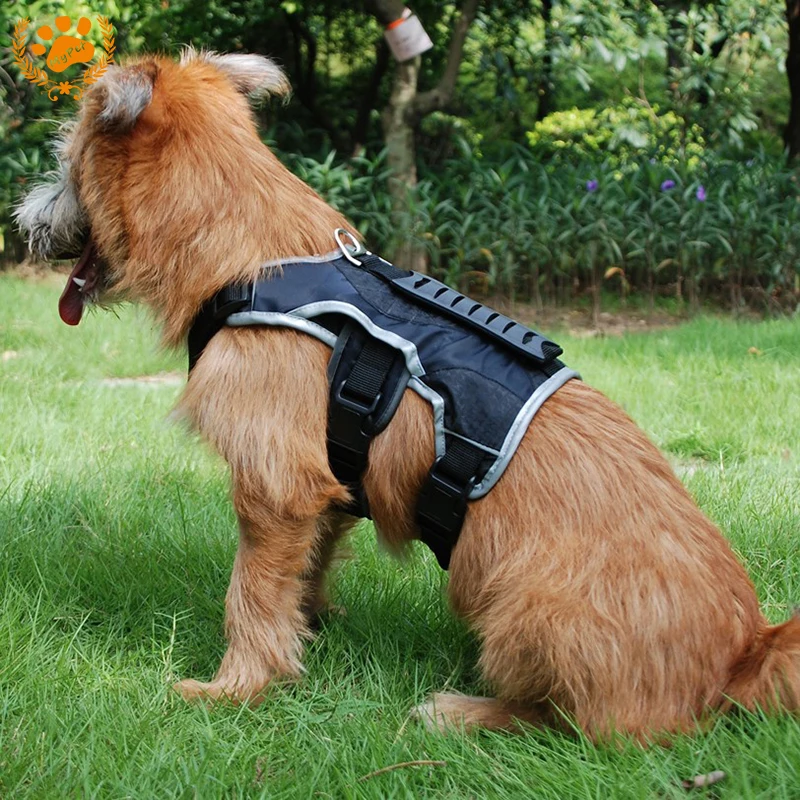 My Pet Large Dog Harness Collar Comfortable Nylon Dog Cloth Reflective