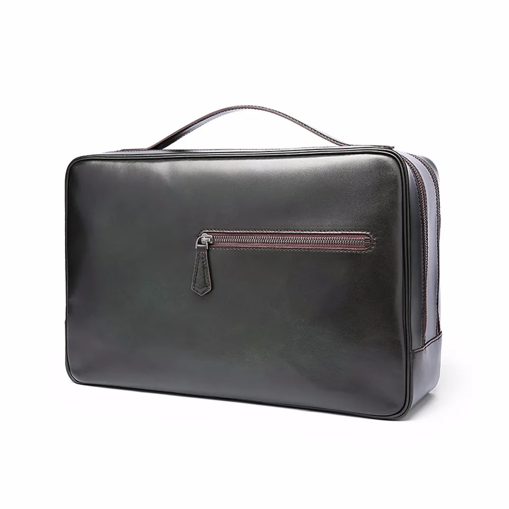 

TERSE_OEM\ODM Service Handmade Leather Bag Genuine Leather Business Handbag Men 2 Colors in Stock Dropshipping