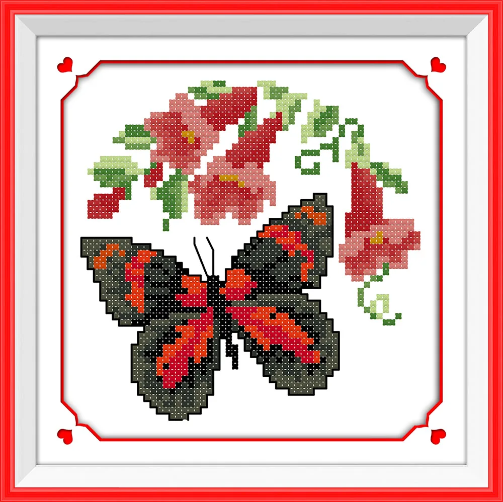 

New Embroidery Butterfly Animal Cross Stitch Pattern Free Wall Decoration Cross Stitch Kits Embroidery Needlework Sets