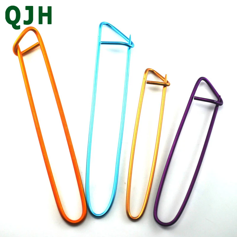 

4pcs 2size Multi-color Aluminum Marker Stitch Holder Needle Clip Craft Knitting Crochet Locking Weaving Sewing Tools