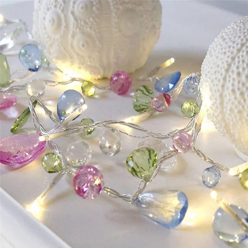87 Gemstone Home Decor 29 Best 2018 Tigers Eye European Crystal Colored Gemstones String Light Beaded Lamp Garden Wedding Christmas Party Supplies Home Decor In
