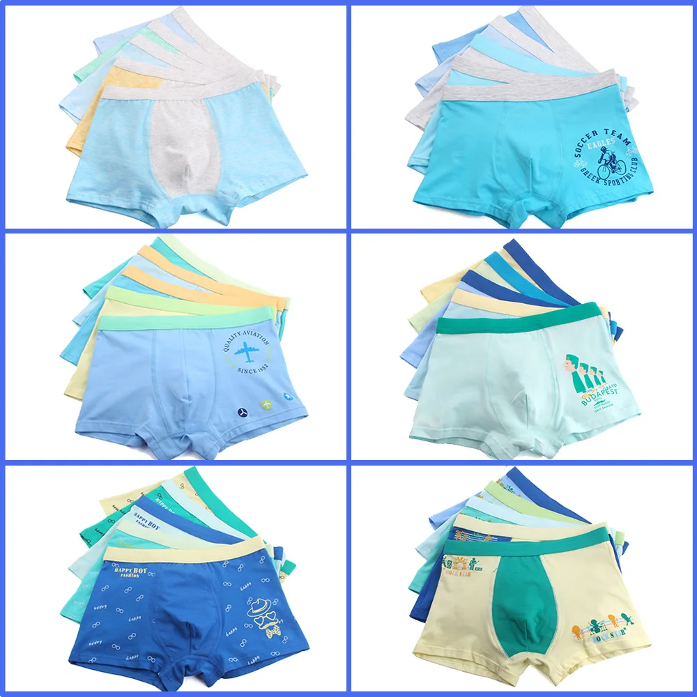 3 pcs/lot boys panties children underwear triangle pure cotton boys