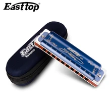 Easttop Professional T008K Harmonica Diatonic 10 Hole Armonica Blues Instrumentos Musicales Armonicas Mouth Ogan Easttop blues hohner marine band crossover 10 hole diatonic harmonica bamboo comb blues harp gaita standard 10 hole harp