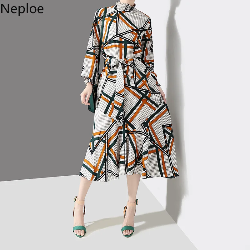 Neploe/весна-лето Новинка элегантное платье Mujer Vestidos асимметричное в полоску с