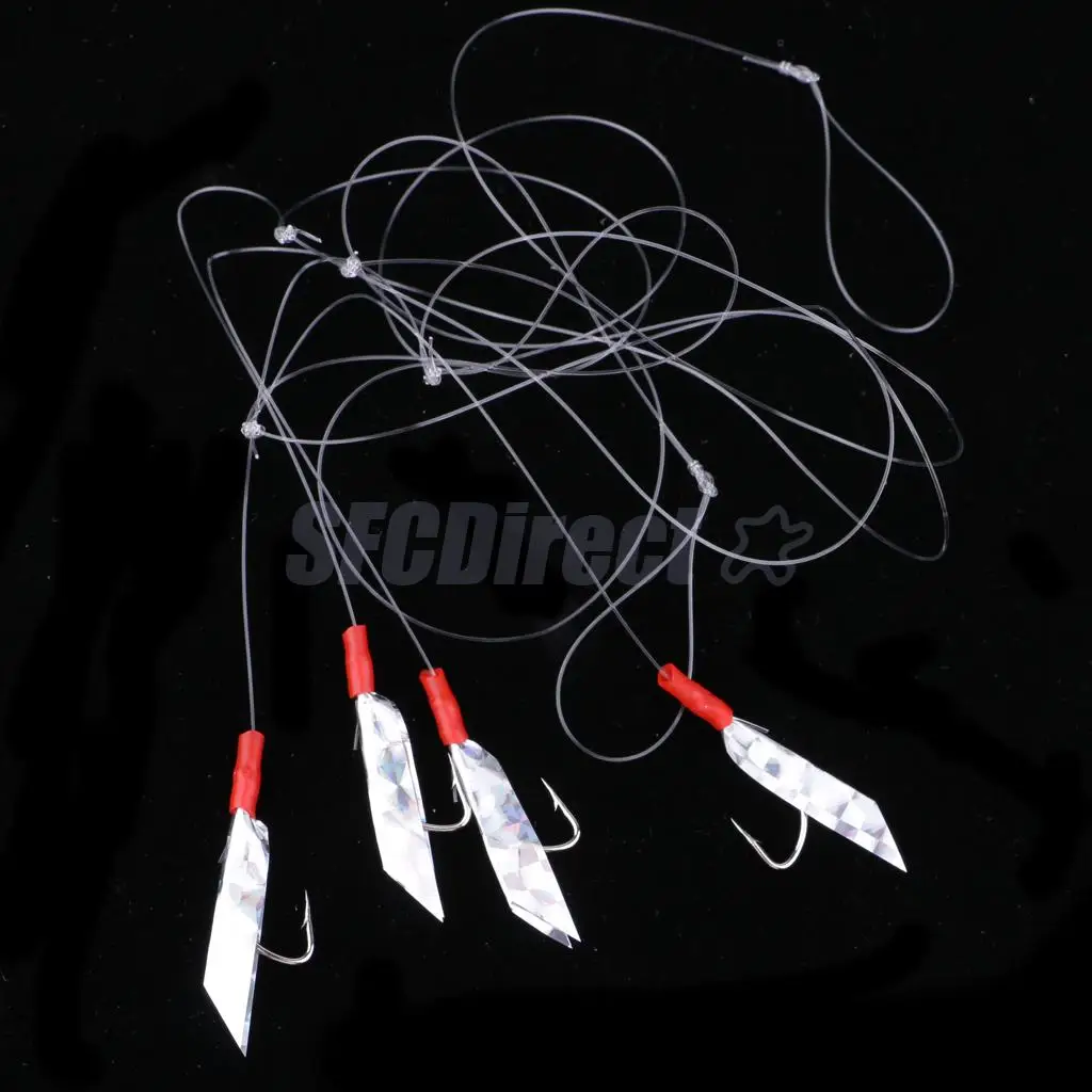 Mackerel Feathers Bass Cod Lure Lures Sea Fishing Rigs Tackle