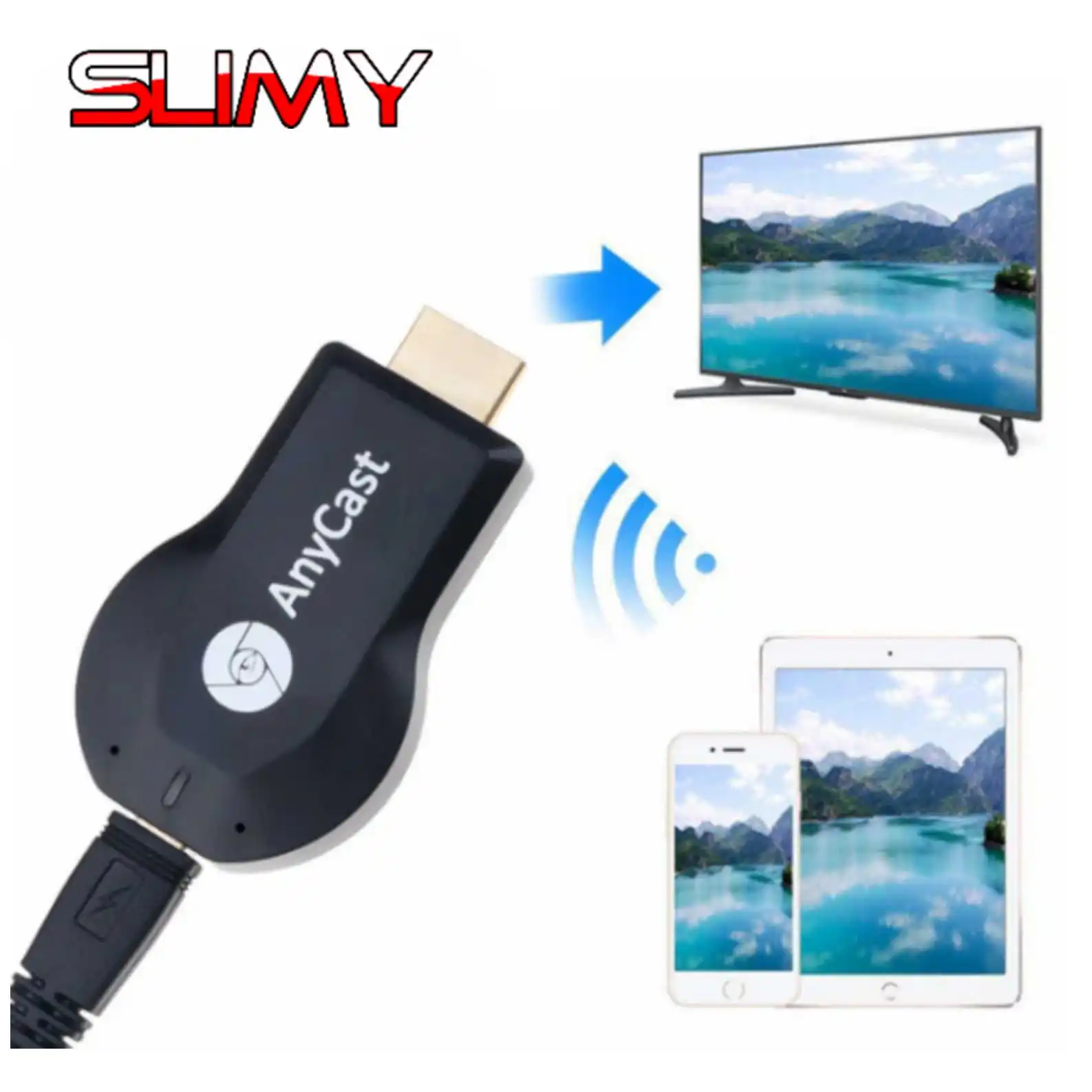 Slimy mirascreen EZCast Беспроводной HDMI ТВ-карта хромированные шарики 2 Хромированные шарики mirascreen Wi-Fi Дисплей Miracast DLNA AirPlay TV Электронный ключ-заглушка