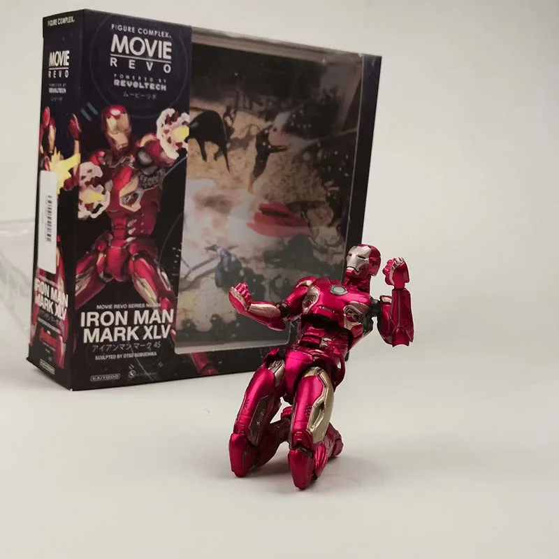 

Super hero Marvel Avengers 4 Tony Stark Iron Man MK45 Action Figure Toy PVC Collectible Model Doll Toys for Children kid Gift