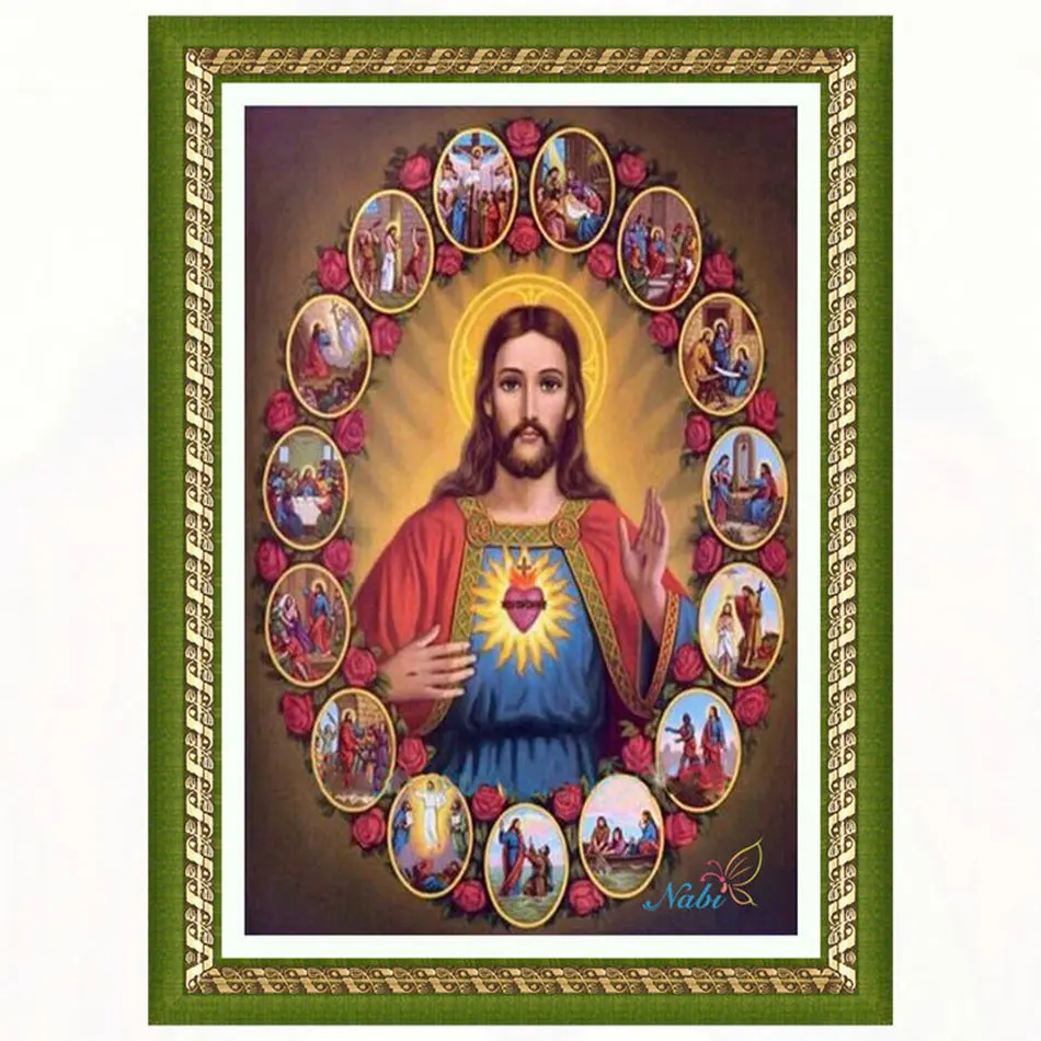 Квадратная Алмазная мозаичная алмазная живопись вышивка крестиком религия-3d diy полный набор Стразы Вышивка бисером 4091R - Цвет: 4086R