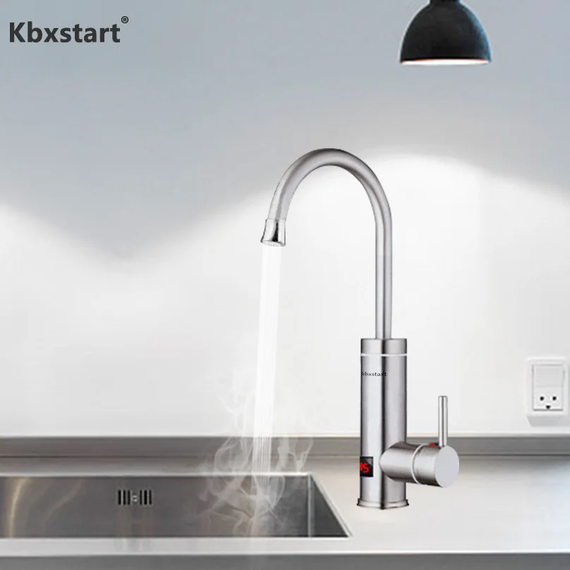 

Instant Tankless Electric Hot Water Heater Faucet Kitchen Fast Heating Tap Water Faucet with LED Digital Display (Under Inflow )