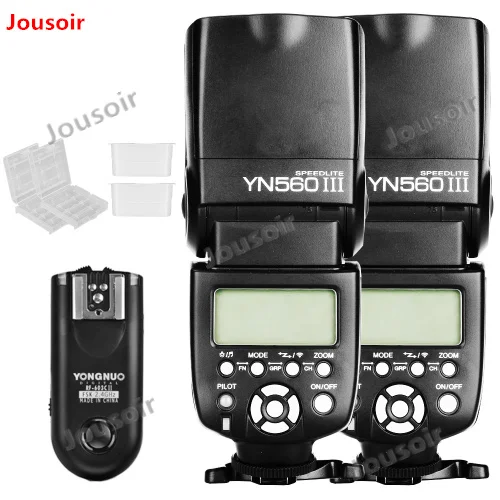 2PCS-Yongnuo-YN-560-III-YN560III-Flash-With-RF-603-II-Single-Transceiver-Trigger-for-Canon