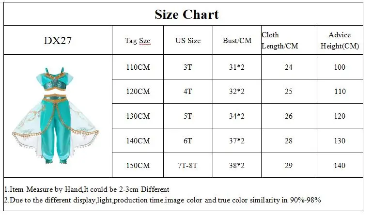 DX27-SIZE CHART