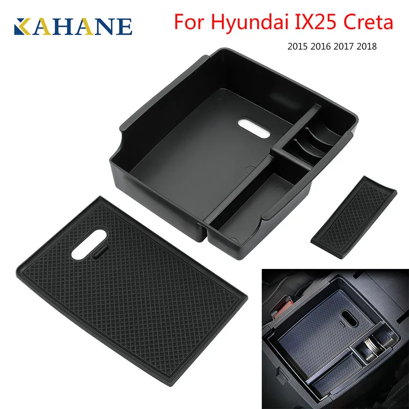 

Car Styling For 2015 2016 2017 2018 Hyundai IX25 Creta Central Armrest Console Tray Storage Box Accessories