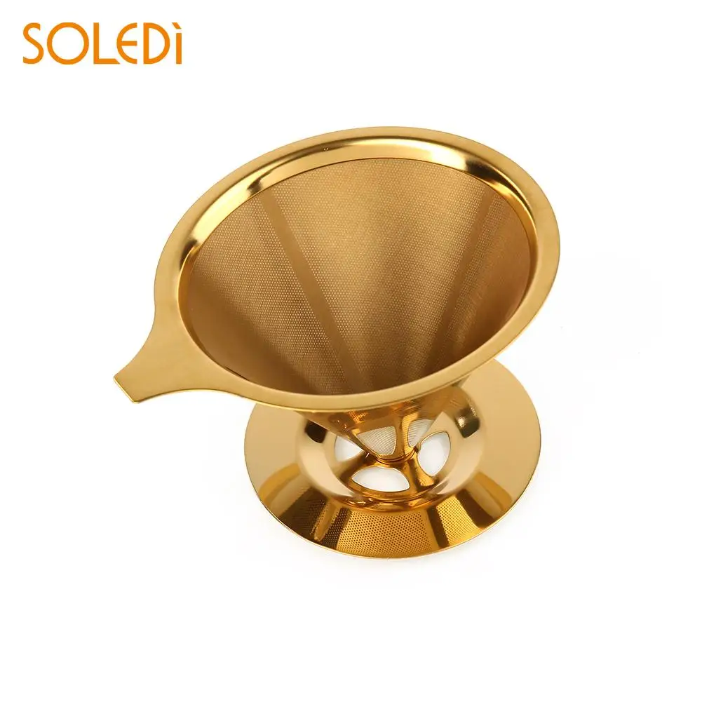 SOLEDI 115 мм/125 мм двухслойный фильтр-капельница для кофе для домашней кухни, посуда для напитков, фильтр для кофе