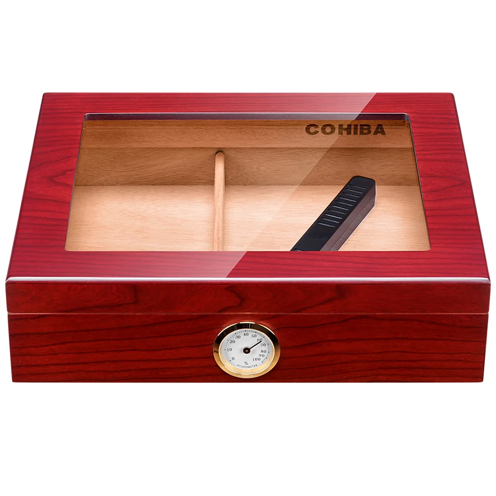 

[DISCOUNT LINK] CIGARLOONG 2 Parts Cigar Humidor Box Fit 30 Cedar Wood Hygrometer Smoking Cigar Accessories Gifts Case CA-0121