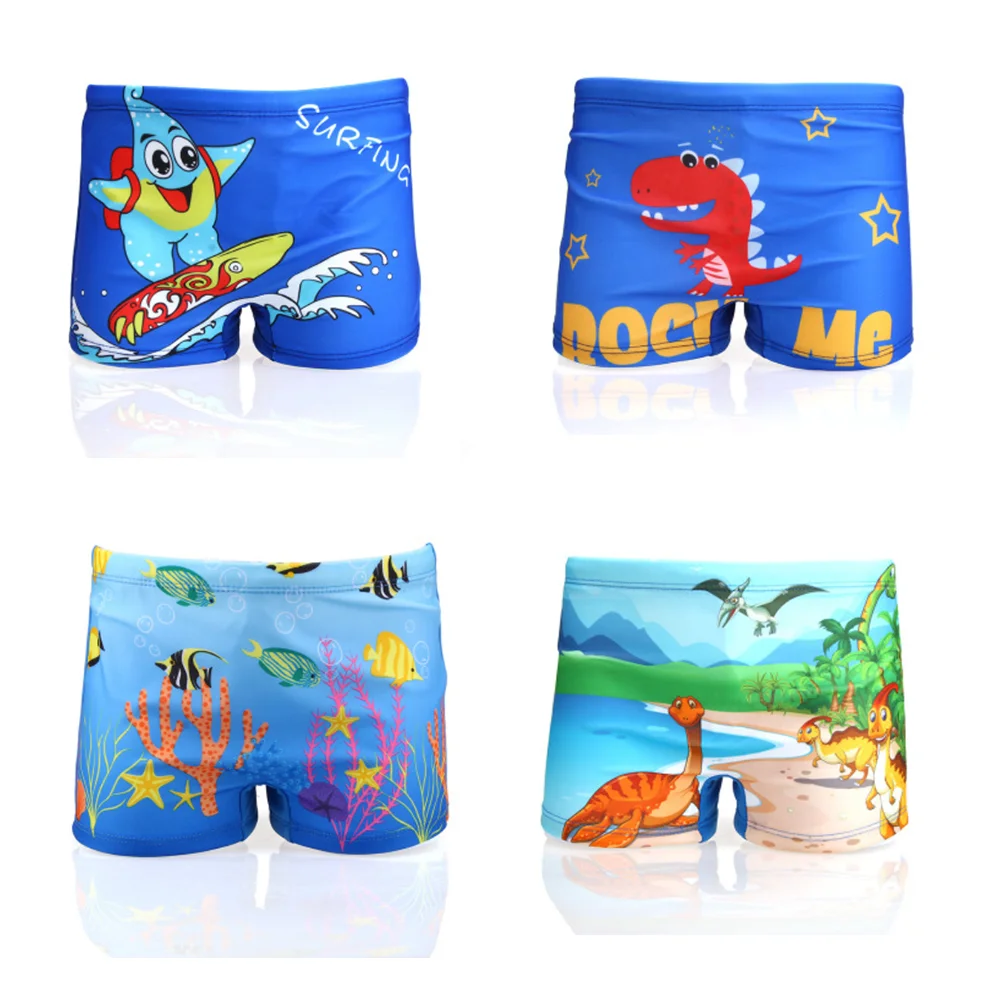 Детские пляжные шорты 16 до 32 кг, плавки для мальчиков, шорты купальный костюм с героями мультфильмов, быстросохнущие короткие пляжные плавки, купальный костюм