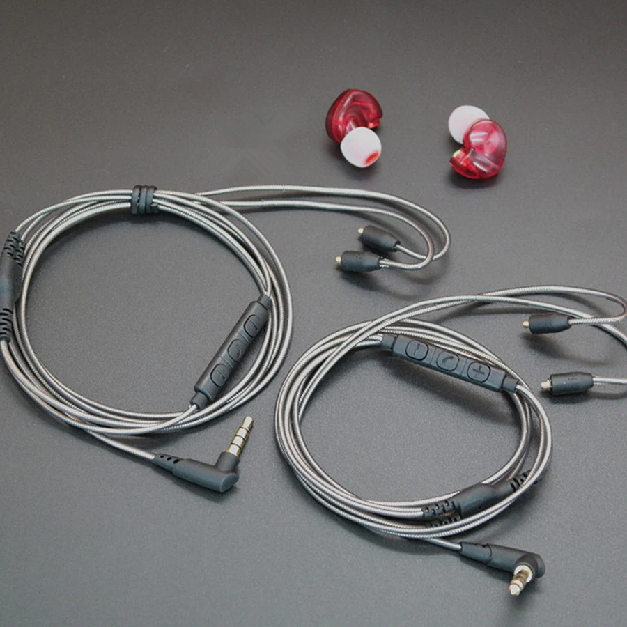 MMCX кабель для Shure SE215 SE425 SE535 SE846 UE900 порт сменный кабель Шнур наушники линии кабели с микрофоном для iphone samsung
