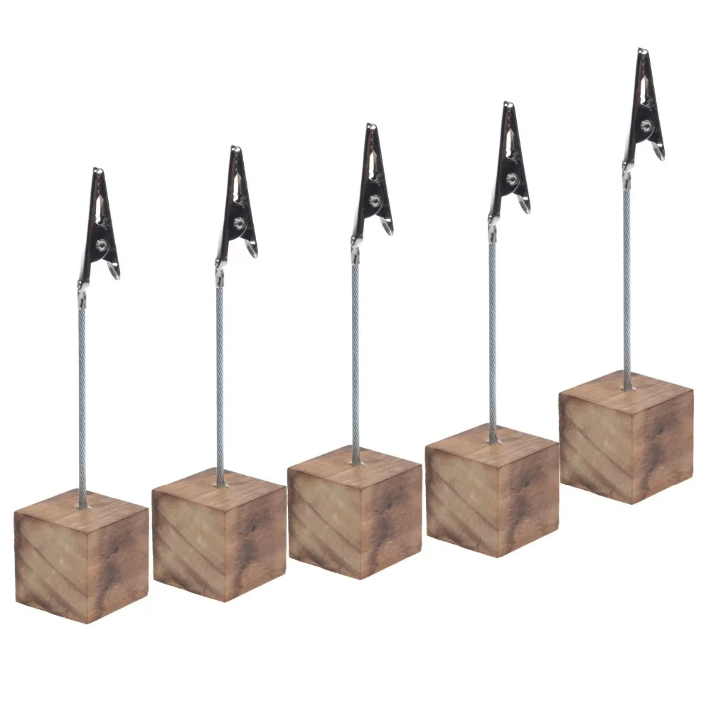 xrhyy 5 pcs lightweight cube base memo clips holder with clip holder