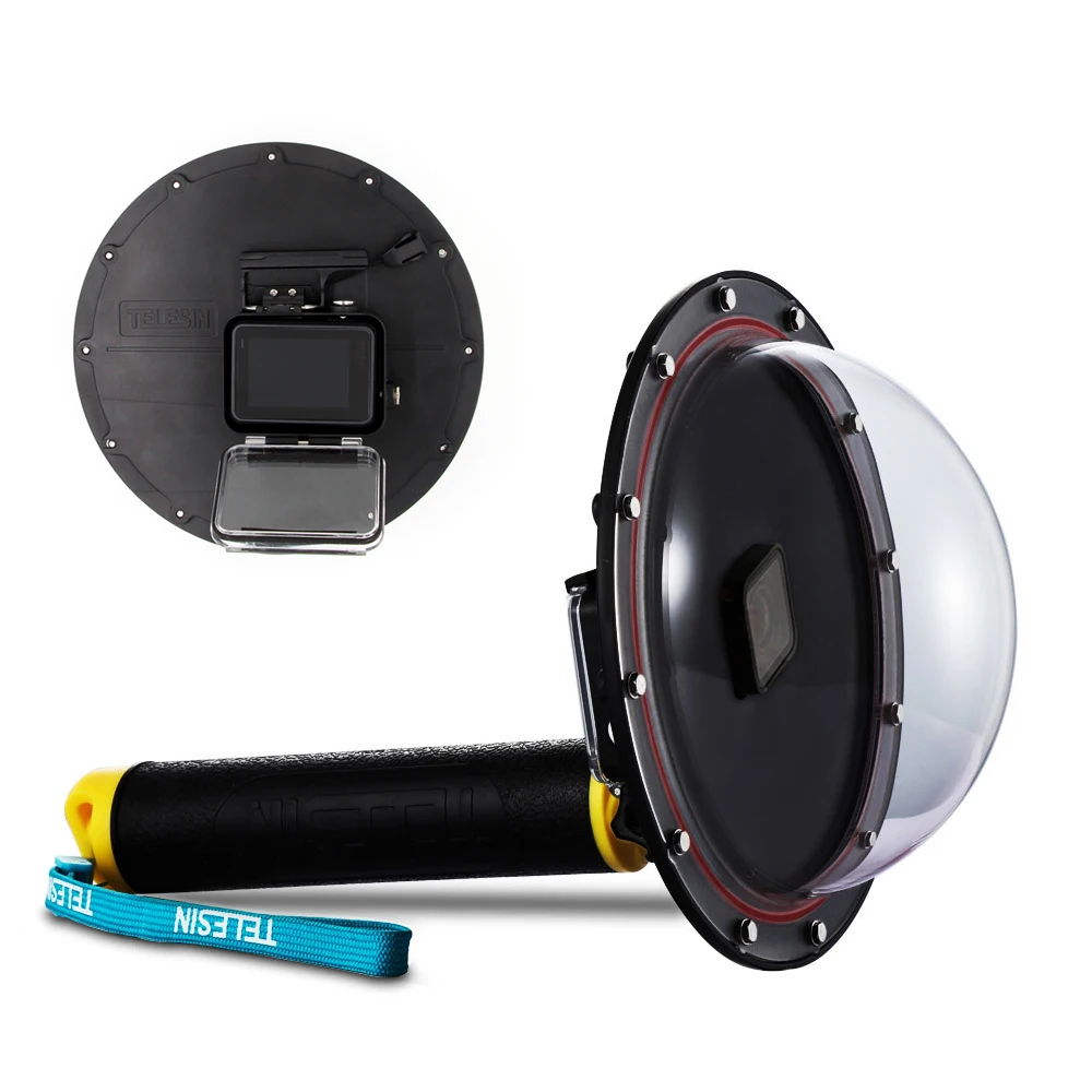 TELESIN 6 GoPro Lens Dome Port Cover Underwater Transparent Housing