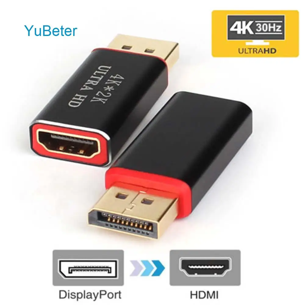 YuBeter 4 K* 2 K DisplayPort DP штекер HDMI Женский конвертер адаптер видео аудио разъем для проектора монитор ноутбук с HDTV 30 Гц