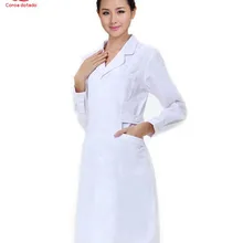 Белое платье с коротким рукавом для медсестры, летнее платье для женщин, для салона красоты, с длинным рукавом, для доктора, тонкая одежда для аптеки, рабочая одежда