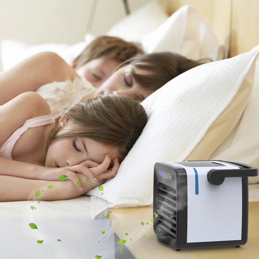 

Portable Multifunction MINI Air Conditioning USB Aromatherapy Machine Humidifier Air Purifier Colorful Lighting Negative Ion Fan