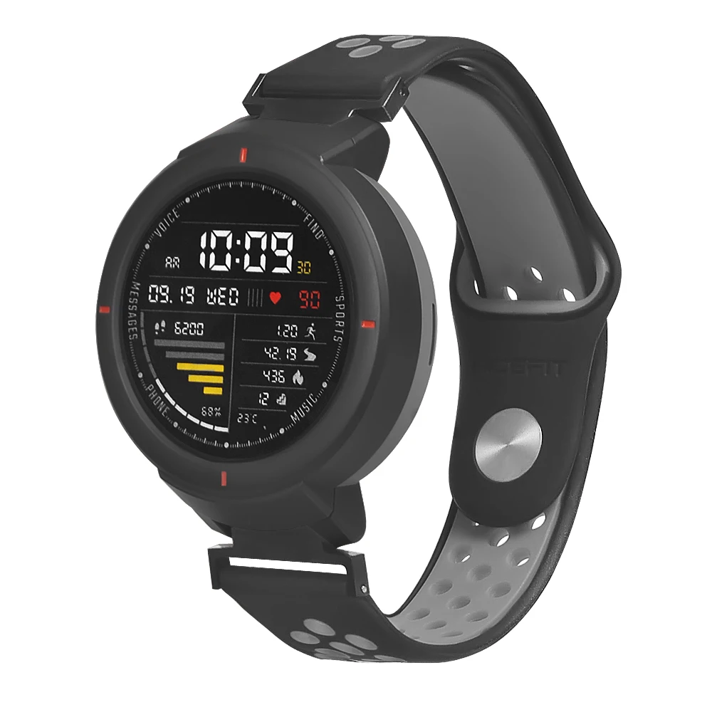 Силиконовый ремешок 2 в 1 для часов Xiaomi Huami Amazfit Verge браслет с защитной пленкой